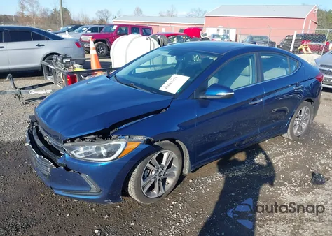 2017 Hyundai Elantra Limited from USA, damaged, VIN 5NPD84LFXHH015475